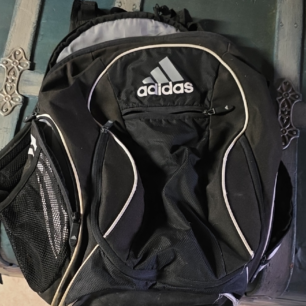 Adidas Black and White Men's Backpack